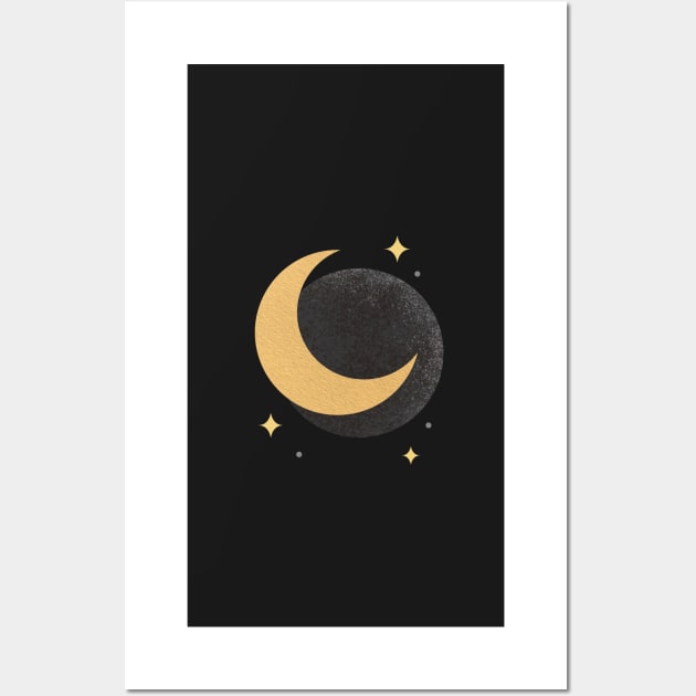 Moon Sparkle - Gold 2 Wall Art by moonlightprint